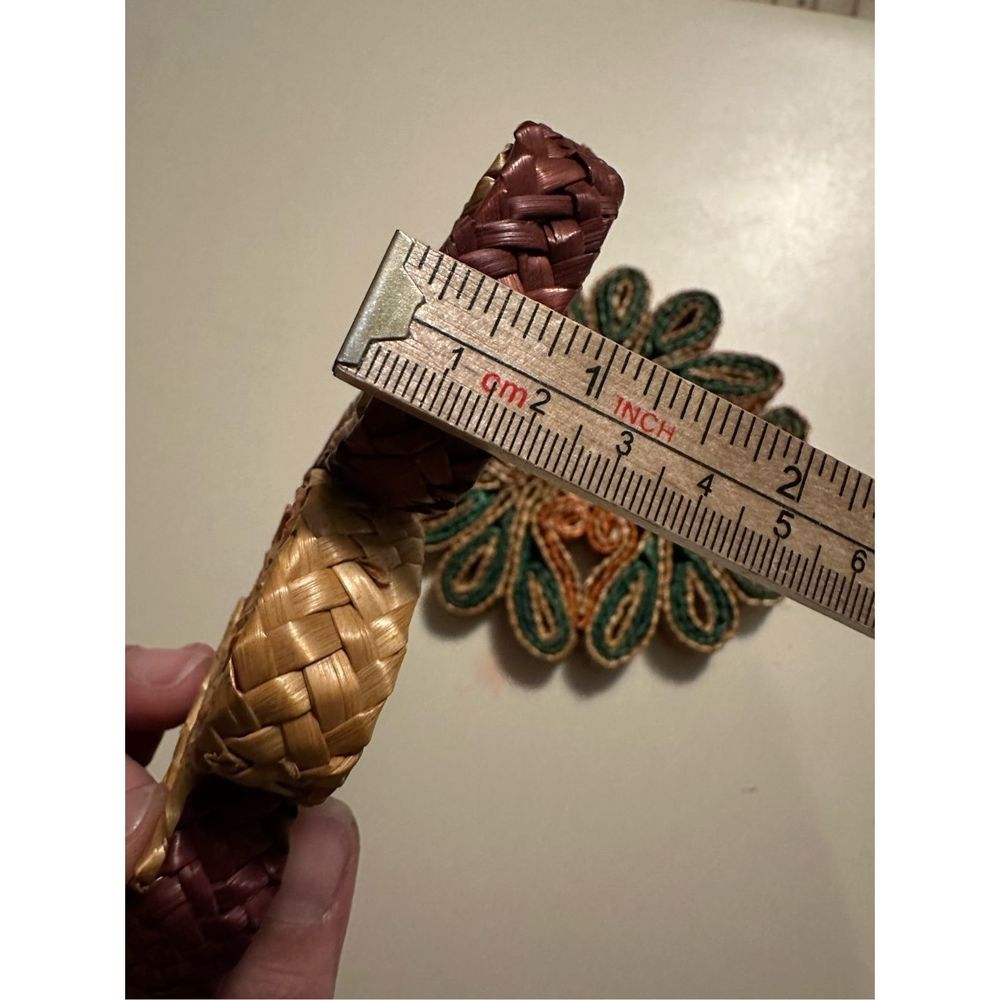 Handcrafted Floral Coasters - Green and Orange - Picture 8 of 8